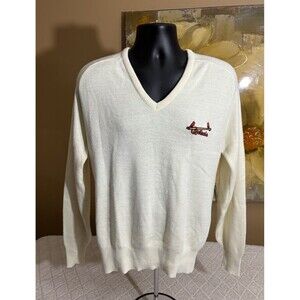 Vintage Logo 7 Inc St Louis Cardinals Embroidered 90s  USA Made Sweater Size L
